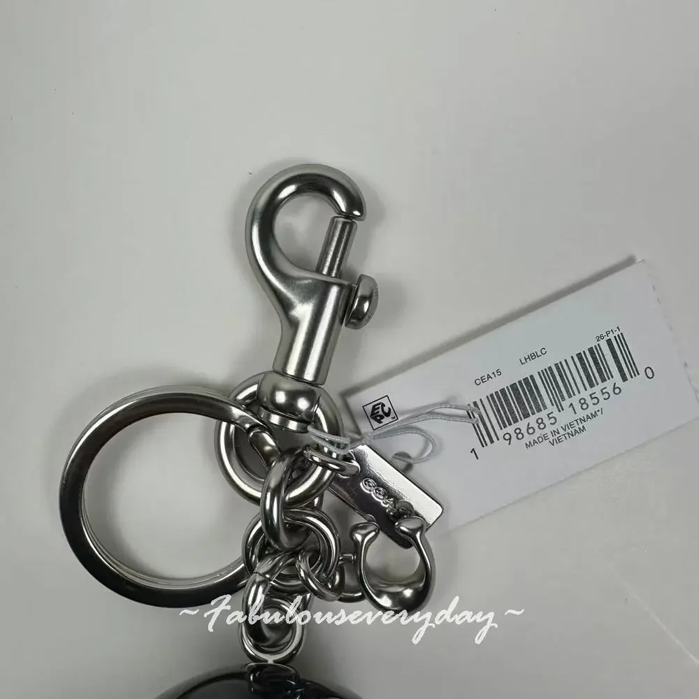 Coach Eight Ball Bag Charm Keychain Keyring CEA15 NWT